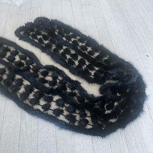 Elegant Black Fur Scarf
